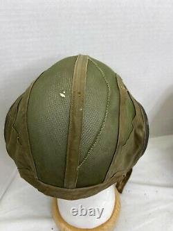 Korean War US Navy H-4 Pilots Flight Helmet & Liner