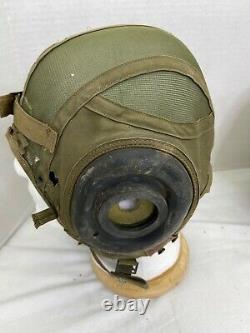 Korean War US Navy H-4 Pilots Flight Helmet & Liner