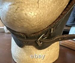 Lot Of 2 WW2 ORIGINAL GERMAN LUFTWAFFE PILOT WINTER LEATHER FLIGHT HELMET X 2