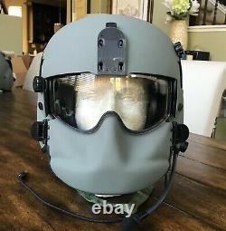 Medium Hgu56 Helicopter Pilot Flight Helmet Mfs Shield Hgu 56