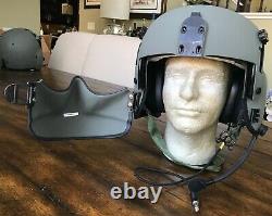 Medium Hgu56 Helicopter Pilot Flight Helmet Mfs Shield Hgu 56