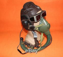 Mig-15 Flight Helmet Fighter Pilot Flight Leather Helmet+ Oxygen Mask +Goggles