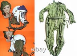 Mig Pilot High Altitude Helmet Pull down Sunvisor, Anti-gravity flight Suit 01