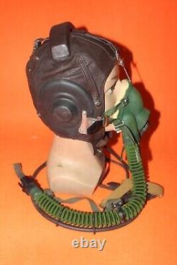 Mig Pilot Leather Flying Helmet Oxygen mask 2#