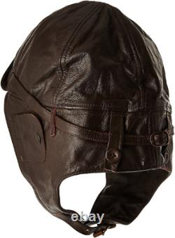 Mil-Tec Flight Leather Hood BROWN AVIATION HELMET WW1 Repro