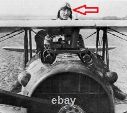 Mil-Tec Leather Flight Hood Brown Aviation Pilot Helmet WW1 Repro Cap