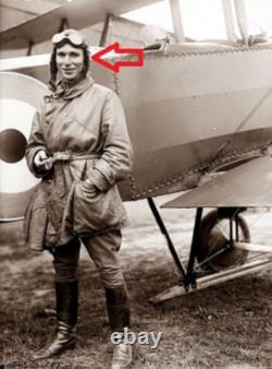 Mil-Tec Leather Flight Hood Brown Aviation Pilot Helmet WW1 Repro Cap