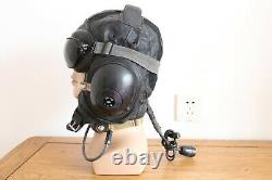 Militaria Aircraft Bomber Fighter Pilot Leather Flight Helmet, Dark Brown Goggles