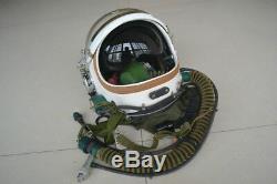 Militaria Aviation Aviator Air Force MiG Fighter Pilot Flight Helmet, Oxygen Mask