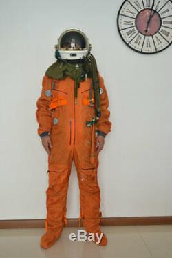 Militaria Aviation Fighter Pilot Flight Helmet, Combined Rescue Suit