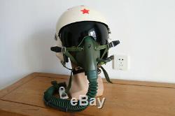 Militaria Aviator Air Force MiG Fighter Pilot Flight Helmet, Aviation Oxygen Mask