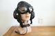 Militaria aviation fighter pilot aviator leather flight safety helmet, eyewear
