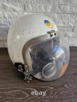 Military Pilot Flight Helmet CAL-MIL Model AD10P0B9B Sz 7-71/8 With Oxygen Mask