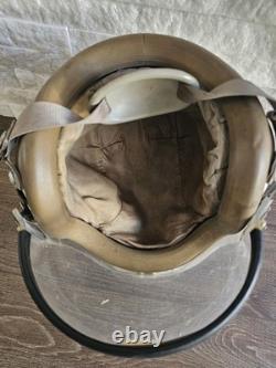 Military Pilot Flight Helmet CAL-MIL Model AD10P0B9B Sz 7-71/8 With Oxygen Mask