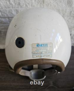 Military Pilot Flight Helmet CAL-MIL Model AD10P0B9B Sz 7-71/8 With Oxygen Mask
