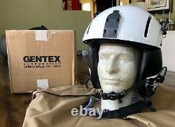 NOS GENTEX HGU 84 PILOT FLIGHT HELMET HGU with Dual Lens SPH ANVIS Visor and Bag