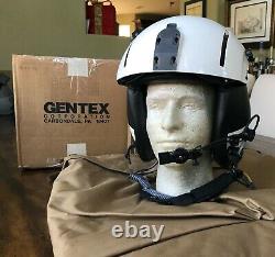 NOS GENTEX HGU 84 PILOT FLIGHT HELMET HGU with Dual Lens SPH ANVIS Visor and Bag