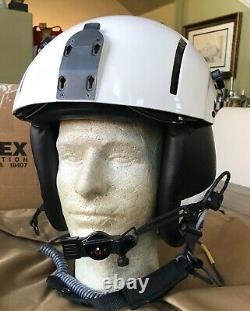 NOS GENTEX HGU 84 PILOT FLIGHT HELMET HGU with Dual Lens SPH ANVIS Visor and Bag