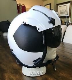 NOS GENTEX HGU 84 PILOT FLIGHT HELMET HGU with Dual Lens SPH ANVIS Visor and Bag