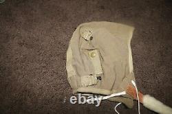 NOS mint WWII USAAF A-9 pilots khaki flying flight helmet sz Medium unissued