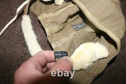 NOS mint WWII USAAF A-9 pilots khaki flying flight helmet sz Medium unissued