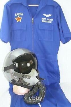 Named Desert Storm Lt. Colonel Fighter Pilot Flight Suit and Pilot Helmet, h02