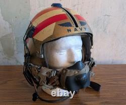 Named MSA Aph-5 Navy Pilots Flight Helmet Sz L with Helmet Bag & Ms22001 Hardshell