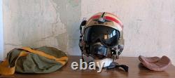 Named MSA Aph-5 Navy Pilots Flight Helmet Sz L with Helmet Bag & Ms22001 Hardshell