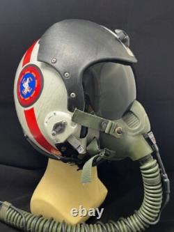 Navy Topgun Istructor Pilot Flight Helmet Hgu-33 Gentex With Mbu-12 Oxygen Mask