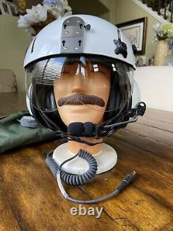 New Anvis 6 Sph5 Dual Visor Helicopter Pilot Flight Helmet Civilian Gentex