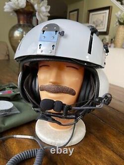 New Anvis 6 Sph5 Dual Visor Helicopter Pilot Flight Helmet Civilian Gentex