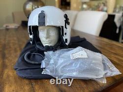 New Gentex Hgu 56p Large Helicopter Pilot Flight Helmet, Mfs, Rails Bag Hgu56