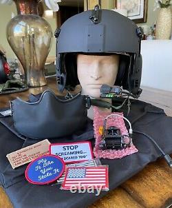 New Gentex Hgu 56p Medium Helicopter Pilot Flight Helmet Mfs Nvg Mount & Bag