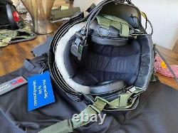 New Gentex Hgu 56p Medium Helicopter Pilot Flight Helmet Mfs Nvg Mount & Bag