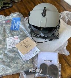 New Gentex Hgu 56p XL Helicopter Pilot Flight Helmet & Bag Only