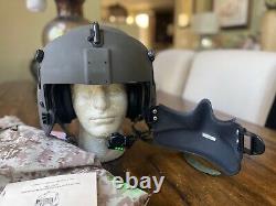 New Gentex Hgu 56p XL Helicopter Pilot Flight Helmet Mfs Cobra Lip Light Hgu56