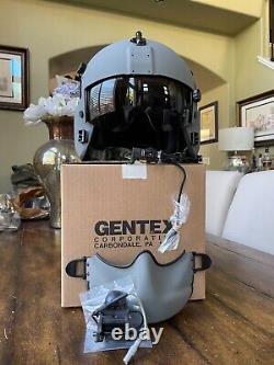 New Gentex Hgu56p Large Helicopter Pilot Flight Helmet Mfs Face Shield & Nvg 56