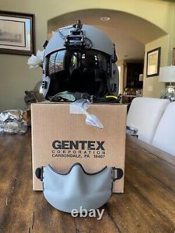 New Gentex Hgu56p Medium Helicopter Pilot Flight Helmet Mfs Face Shield & Nvg 56