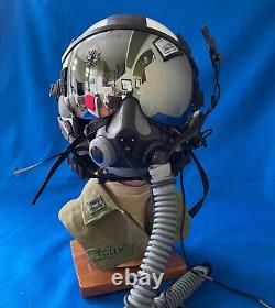 New Hgu55 Ballistic Large Pilot Flight Helmet & Small Narrow Mbu20p Oxygen Mask