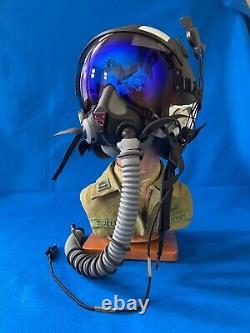 New Hgu55 Ballistic XL Pilot Flight Helmet & Large Wide Mbu20p Oxygen Mask