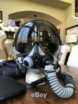New Hgu55 Gentex Fighter Jet Pilot Flight Helmet Hgu 55/p Mbu20 Oxygen Mask XL