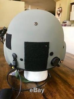 New Hgu56 Gentex Flight Pilot Helmet & Anvis Nvg, Mfs, Cep Ml11, Cobra MIC Lg