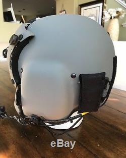 New Hgu56 Gentex Flight Pilot Helmet & Anvis Nvg, Mfs, Cep Ml11 Ir, Cobra MIC Lg