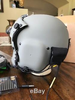 New Hgu56 Gentex Flight Pilot Helmet, Anvis Nvg, Mfs, Tpl, Cep Light MIC 56 #2