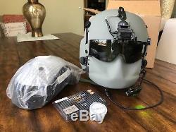 New Hgu56 Gentex Flight Pilot Helmet, Anvis Nvg, Mfs, Tpl, Cep Light MIC 56 XL