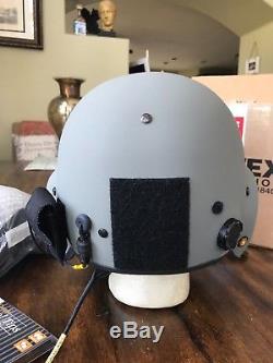 New Hgu56 Gentex Flight Pilot Helmet, Anvis Nvg, Mfs, Tpl, Cep Light MIC 56 XL