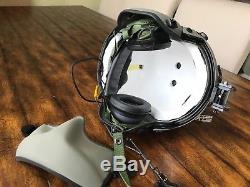 New Hgu56 Gentex Flight Pilot Helmet, Anvis Nvg, Mfs, Tpl, Cep Light MIC 56 XL