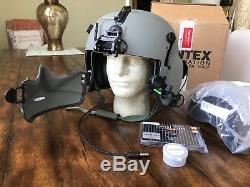New Hgu56 Gentex Flight Pilot Helmet, Anvis Nvg, Mfs, Tpl, Cep Light MIC 56 XL