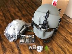 New Hgu56 Gentex Flight Pilot Helmet, Anvis Nvg, Mfs, Tpl, Cep Light MIC 56 XL