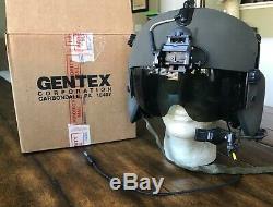 New Hgu56 Gentex Flight Pilot Helmet & Nvg Large Hgu 56